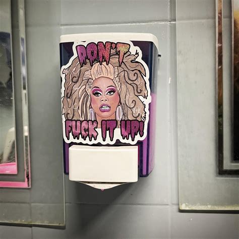 Rupaul Glitter Sticker Don T Fuck It Up Rupauls Etsy