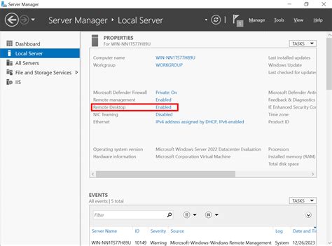 Windows Server 2022 Remote Desktop Enabled Rootusers