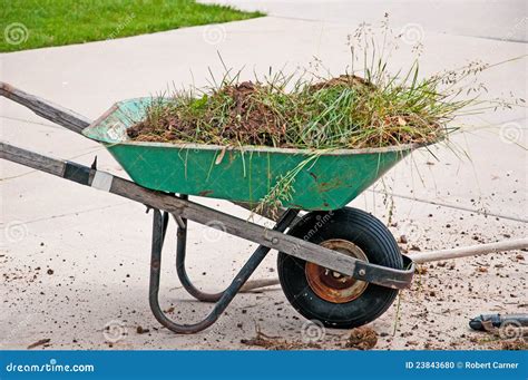 Old Broken Wheelbarrow Stock Photo Image Of Summer Spring 23843680