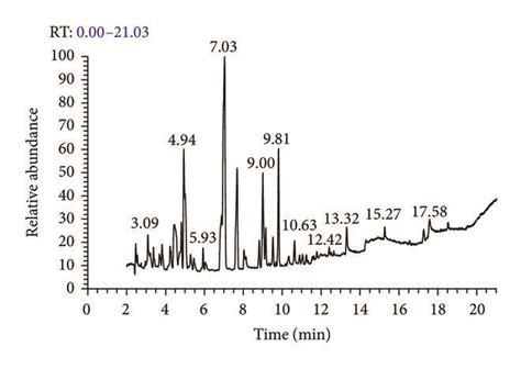 Gc Ms Chromatogram Of P Dactylifera Seeds Methanolic Extract Download Scientific Diagram