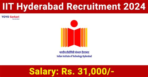 IIT Hyderabad Recruitment 2024 Details About Various JRF Posts YOYO