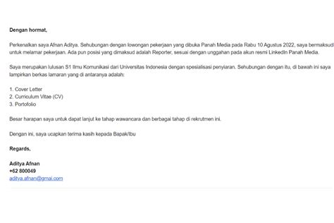 Contoh Cv Lewat Email Yang Baik Dan Bernadette Movie Cast Imagesee