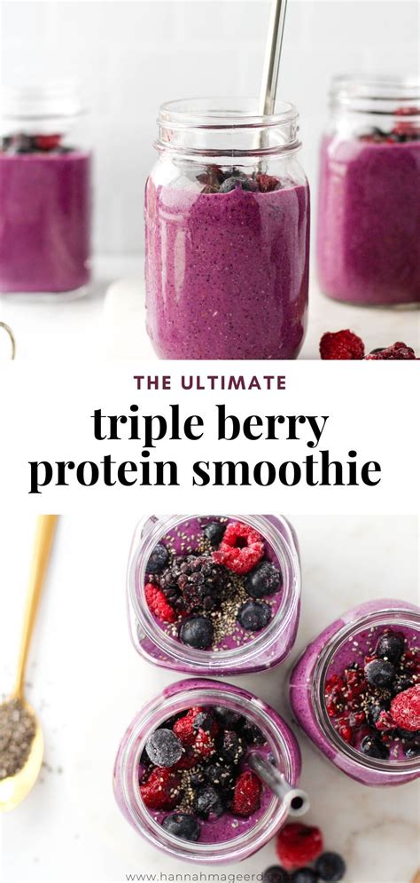 Berry Protein Smoothie Vegan Gluten Free Hannah Magee Rd Recipe