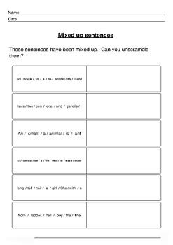 Rearrange The Words To Make Meaningful Sentences By A Grades Forever