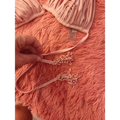 Women S Pilyq Pink Isla Triangle Bikini Top Size Depop