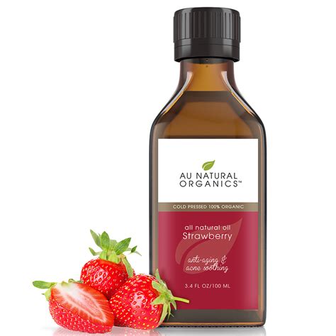 Strawberry Oil 3 4oz 100ml Au Natural Organics