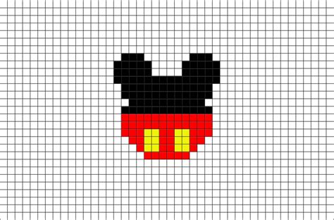 Mickey Mouse Pixel Art Brik