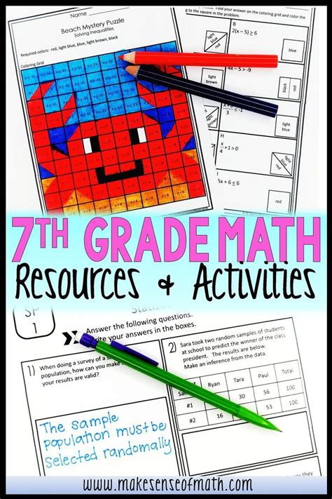 7th Grade Math Curriculum And Activities Bundle Ccss 7th Grade Math