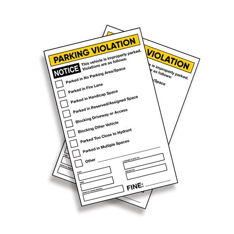 Printable Fake Parking Tickets Digital Download Prank Ticket Violations Joke Diy Car Violation