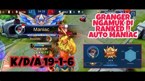 GRANGER MANIAC Top Global Granger Mobile Legends YouTube