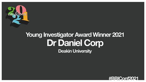 Brainbox Initiative Young Investigator Award Winner 2021 Dr Daniel