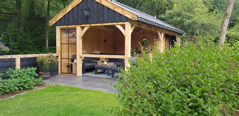 Luxe Houten Tuinhuis Met Veranda 1 Vechtdalbouwsystemen