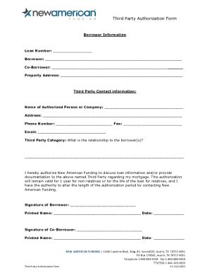 Fillable Online PDF Borrower Authorization Of Third Party Files