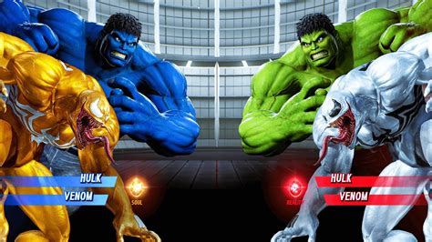 Blue Hulk Yellow Venom Vs Green Hulk White Venom Hardest Marvel Vs