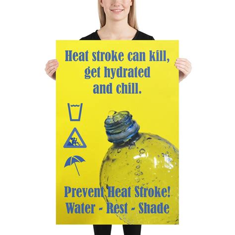 Prevent Heat Stroke Premium Safety Poster Inspire Safety