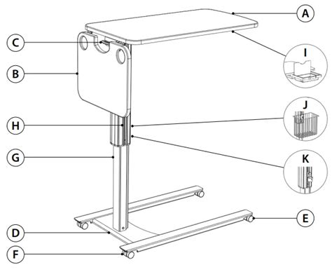 Amico Standard Overbed Tables User Manual