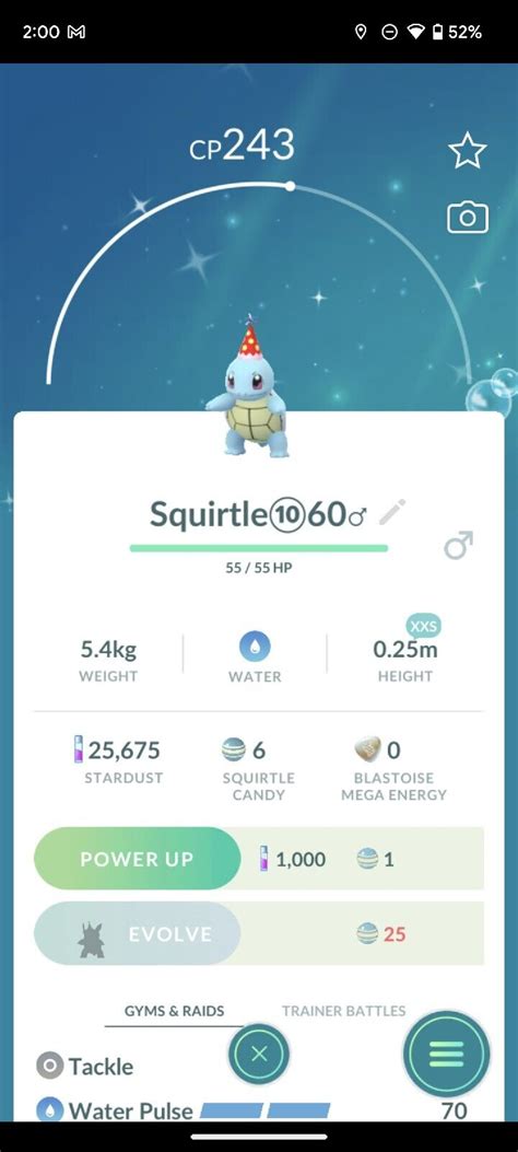 Trade Shiny Red Party Hat Squirtle Xxs Pokemon Registered Trade Only