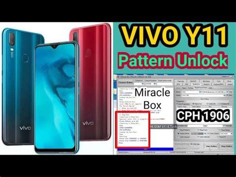 Vivo Y11 CPH 1906 Pattern Unlock Via Miracle Box Thunder Dongle EDL