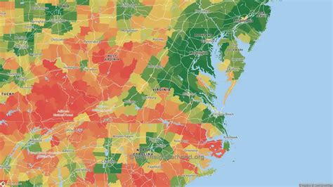 The Highest And Lowest Income Areas In Virginia