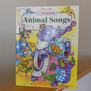 Vintage Animal Songs Kids Book. Song Book With Volume. Nursery Rhymes ...