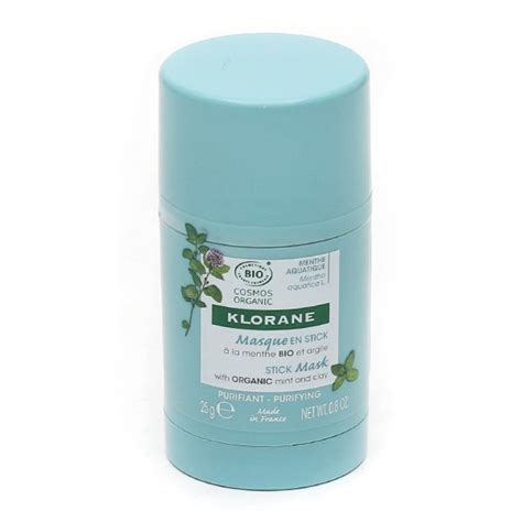 Klorane Masque En Stick Menthe Aquatique Bio Purifiant Et Matifiant