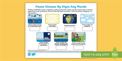 Paano Ginawa Ng Diyos Ang Mundo Grade 1 Twinkl Twinkl