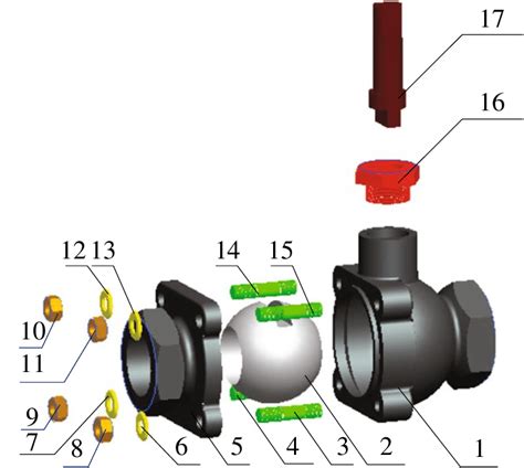 Assembly drawing of ball valve | Download Scientific Diagram