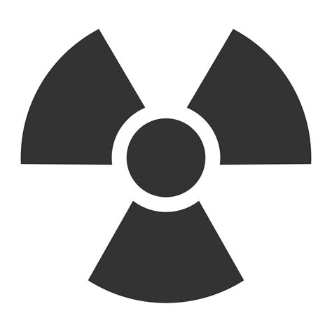 Black And White Icon Radioactive Symbol Vector Art At Vecteezy