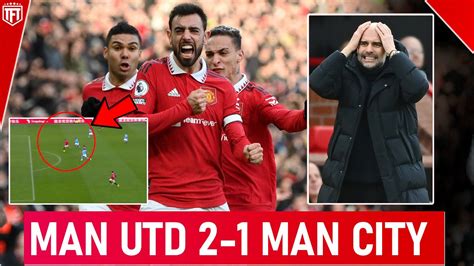 SENSATIONAL COMEBACK TITLE RACE ON Manchester United 2 1 Manchester