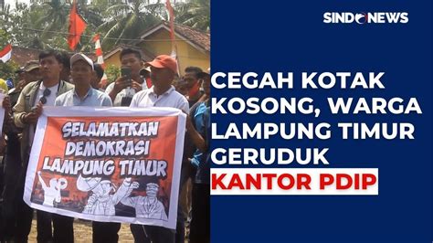 Aksi Massa Di Depan Kantor Pdi Perjuangan Lampung Timur Cegah