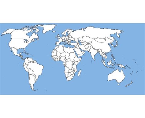 Blank Political Map Of The World