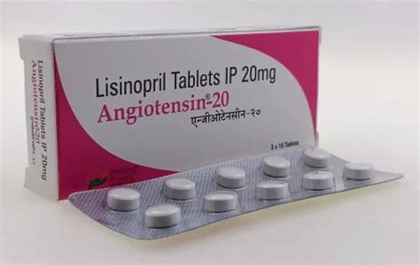 Angiotensin Lisinopril 20mg Tablet At Rs 150 Stripe Vivekanand