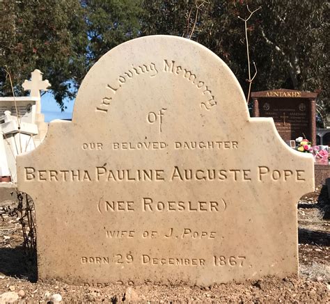 Bertha Augusta Pauline Roesler Pope 1866 1911 Find A Grave Memorial