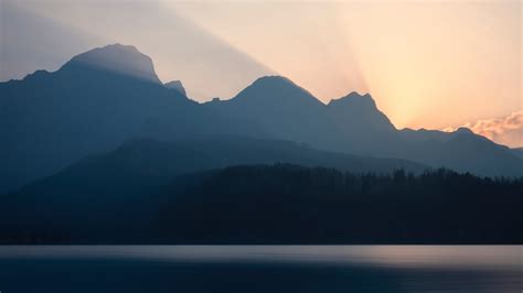 Fondos De Pantalla Paisaje Naturaleza Monta As Lago Puesta De Sol