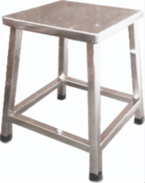 Silver Hospital Bed Side Stool Steel Size At Rs In