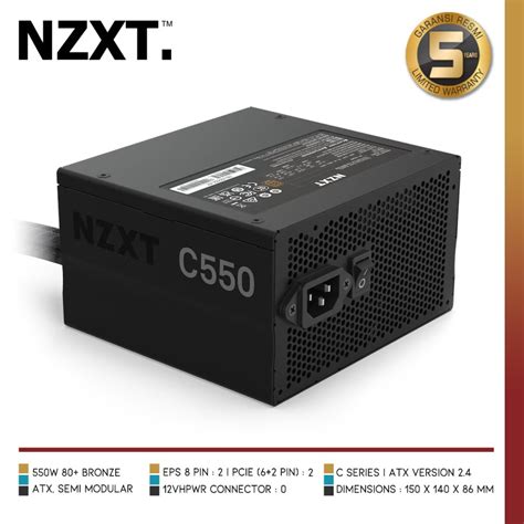 Jual Nzxt C Bronze Psu W Bronze Semi Modular Shopee Indonesia