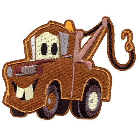 Disney Cars Mater Pose Patch Brown Pickup Truck Embroidered Iron On Patch Collection