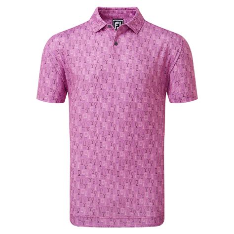 Footjoy Glass Print Lisle Golf Polo Shirt Snainton Golf