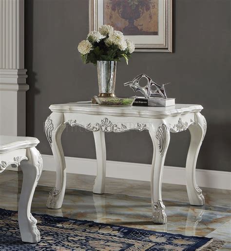 Dresden Coffee Table 3pc Set Lv01691 In Antique White By Acme