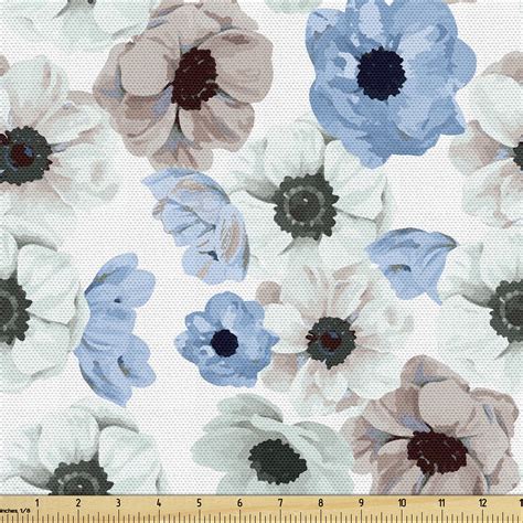 Ambesonne Floral Boho Fabric By The Yard Cottagecore Flowers Yards