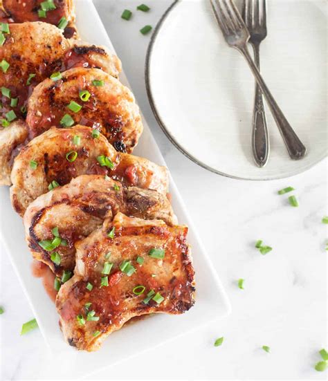 Paleo Pork Chops With A Cherry Chipotle Glaze Low Carb Version Too