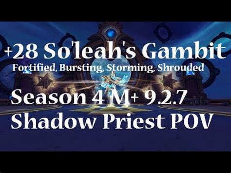 Tazavesh So Leah S Gambit Shadow Priest Pov M Shadowlands Season