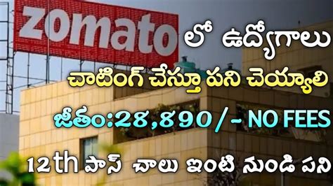 Zomato Work From Home Jobs Th