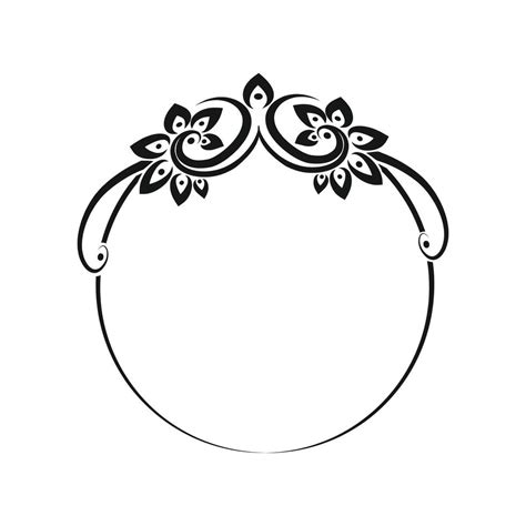 Hand Drawn Ornamental Frame On White Background Vector Art At