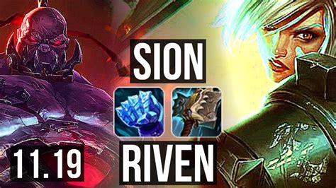 Sion Vs Riven Top 107 700 Games 11m Mastery Na Master V11