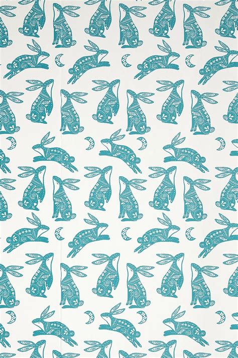 Roller Rabbit Batik Bunny Wallpaper