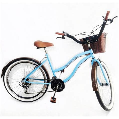 Bicicleta Retro Aro New Beach Shimano V Route Bicicleta Preto