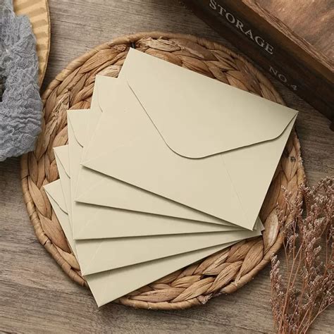 Gsm Beige Matte A Euro Flap Wedding Envelopes Pcs Set Daisy Sage