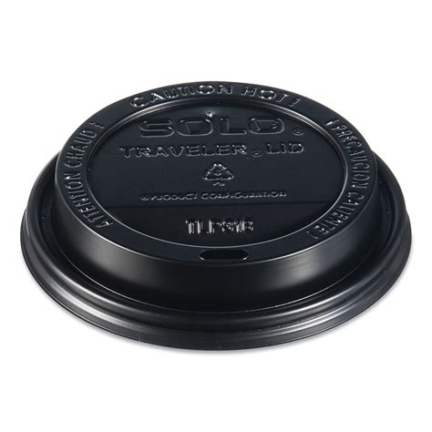 SOLO DART BLACK HOT CUP LID FOR 12 24 OZ CUPS US Foods CHEF STORE