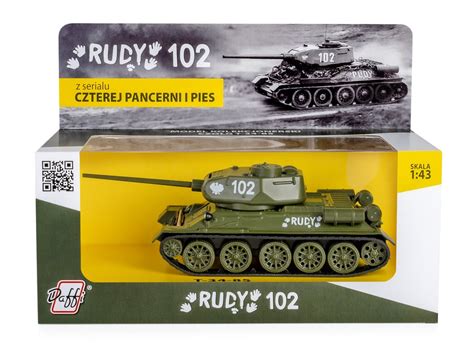 MODEL Czołg T 34 85 RUDY 102 KOLEKCJONERSKI 1 43 DAFFI CZTEREJ PANCERNI